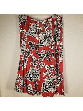Harold's Size 12 Red & Black Skirt